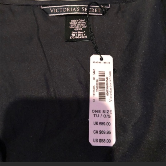NWT 🎁 Victorias Secret Black Kimono Satin Robe - Picture 4 of 7